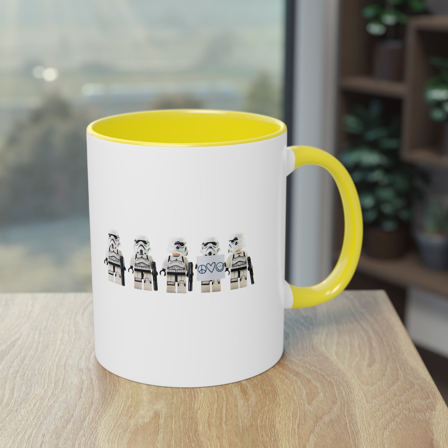 Zweifarbige Kaffeebecher