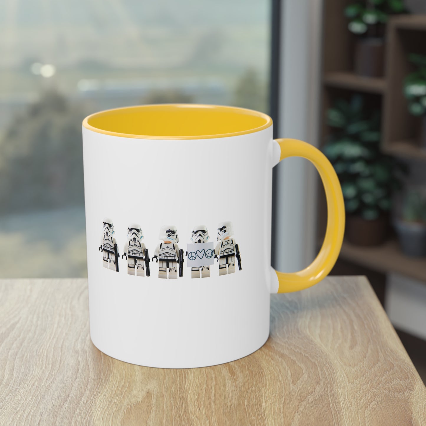 Zweifarbige Kaffeebecher