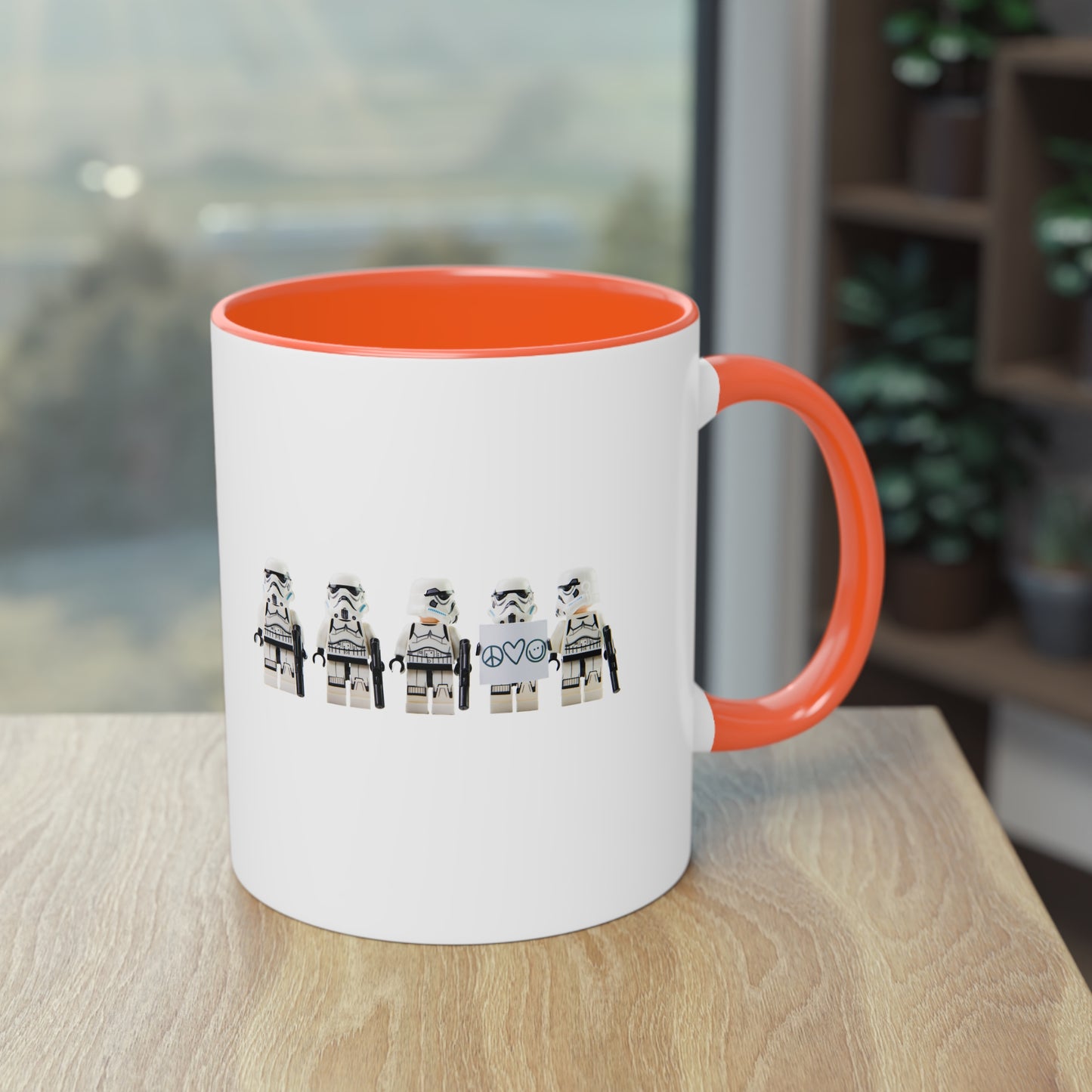 Zweifarbige Kaffeebecher